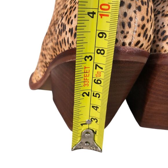 Dolce Vita Western Almond Toe Calf Hair Leopard $170 Block Heel Bootie Sz 9 NEW - Picture 11 of 15